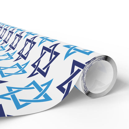 Star of David 2 Hanukkah Wrapping Paper