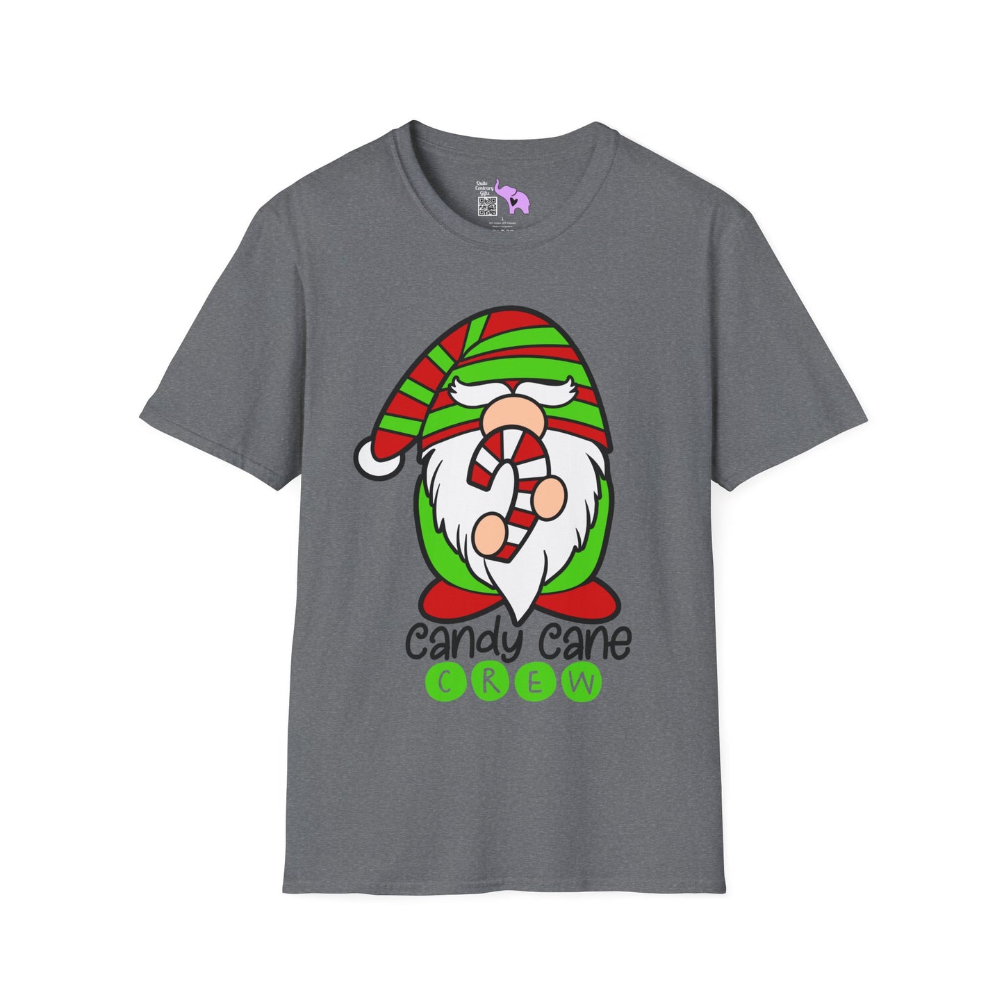 Candy Cane Crew Gnome Adult T-shirt