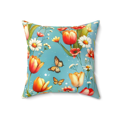 Butterfly Bloom Throw Pillow