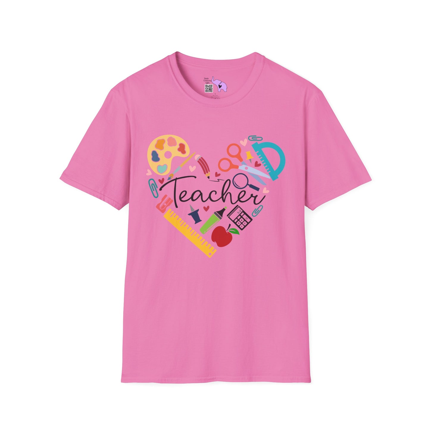 Teacher Supply Heart Adult T-shirt
