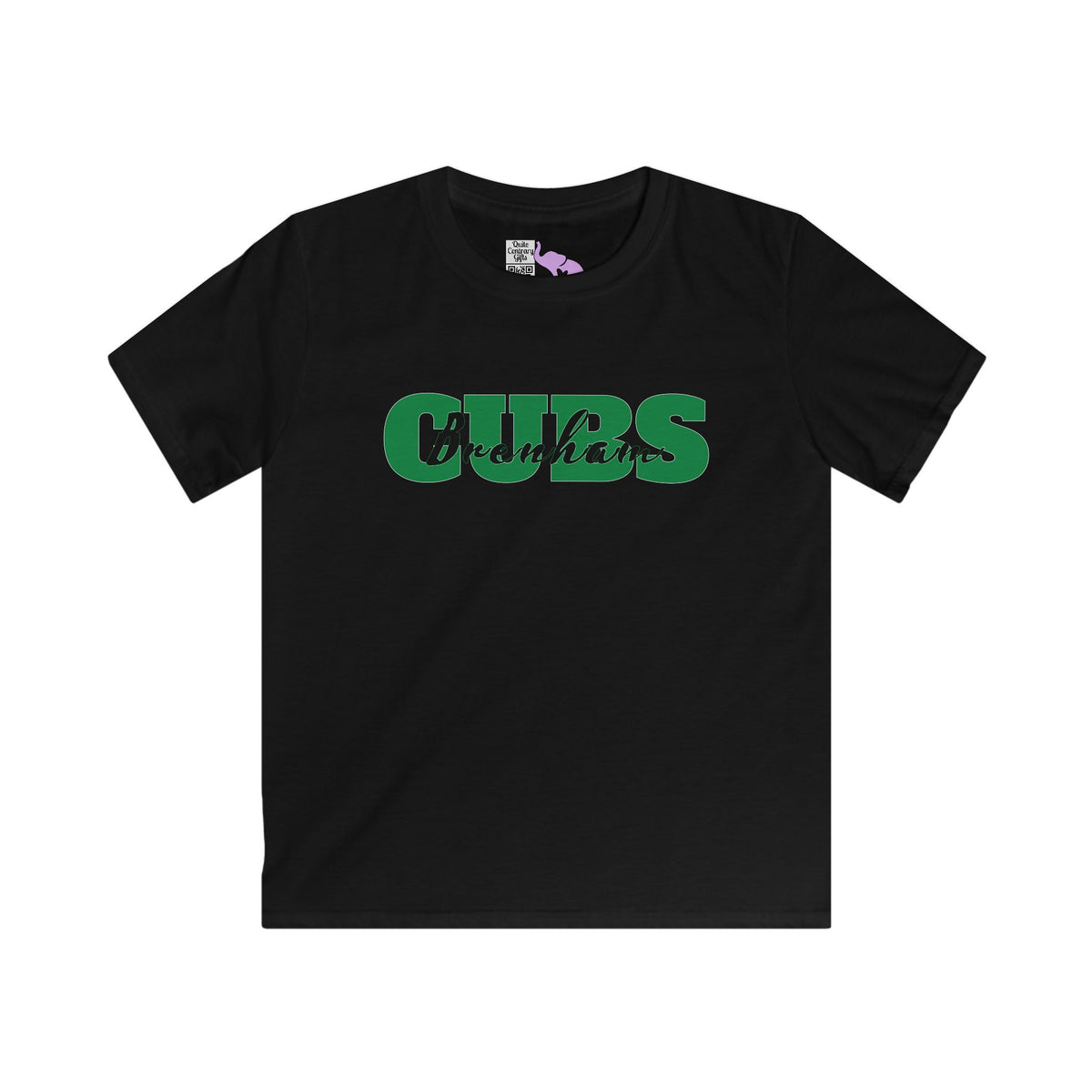 Brenham Cubs Double Text Youth Softstyle Tee