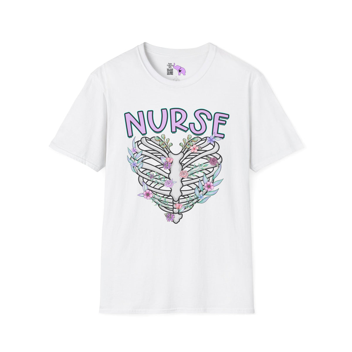 Nurse (Ribs & Flowers) Adult T-shirt