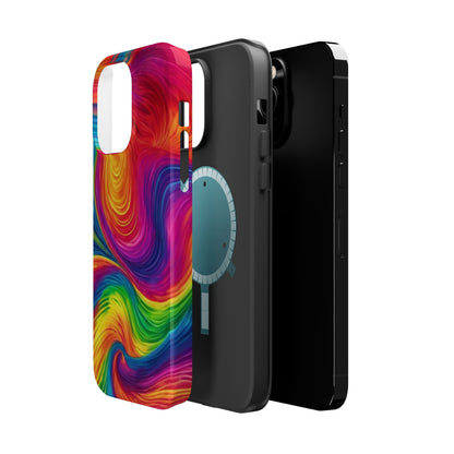 Tie Dye Color Swirl MagSafe® Compatible Tough Case for iPhone
