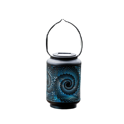 Metal Swirl Vintage Solar Lantern