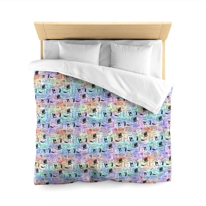 Colorful Chapters Microfiber Duvet Cover