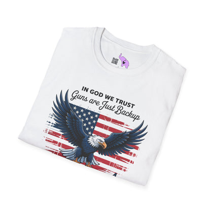 In God We Trust Guns Are Just Backup Adult T-shirt