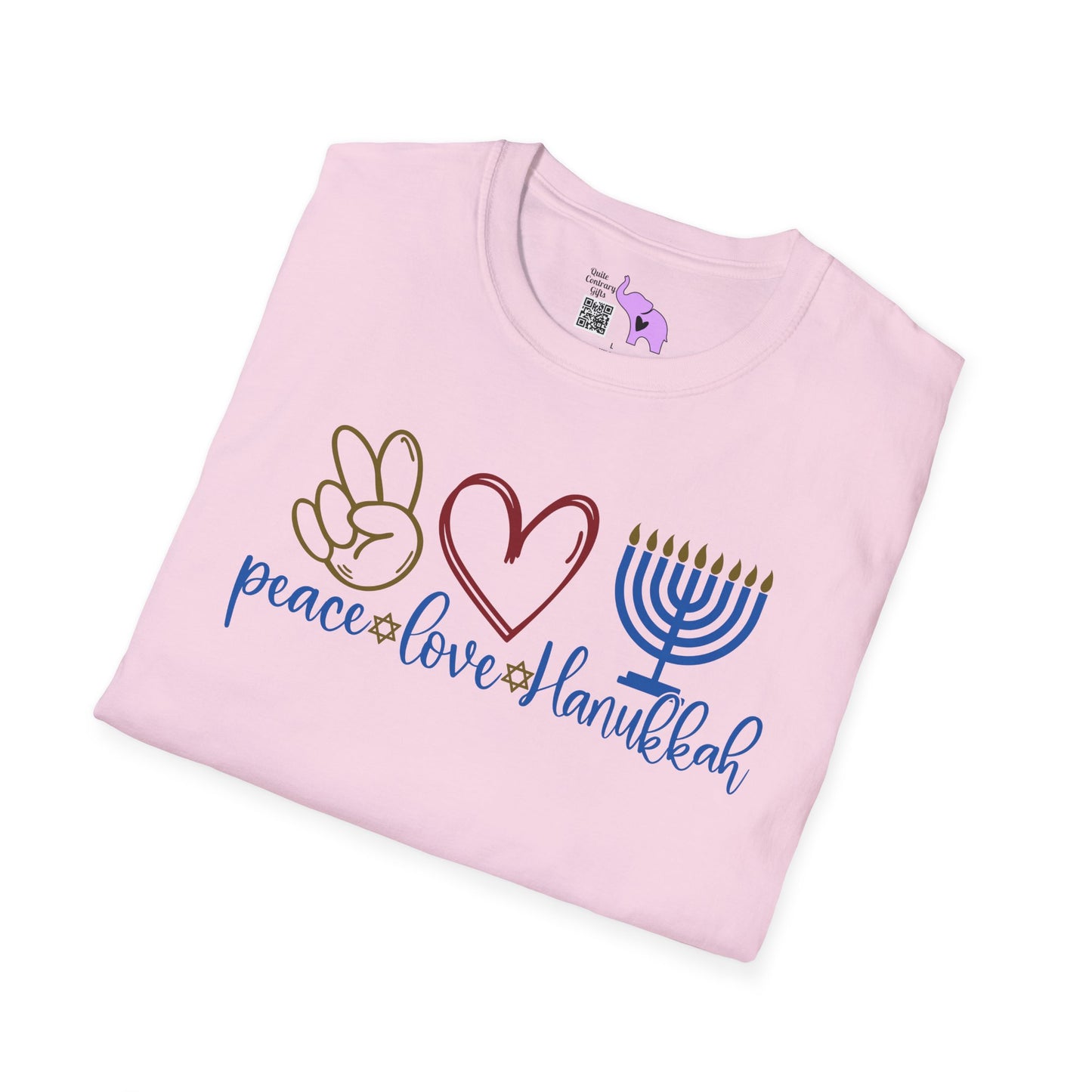 Peace Love Hanukkah Adult T-shirt