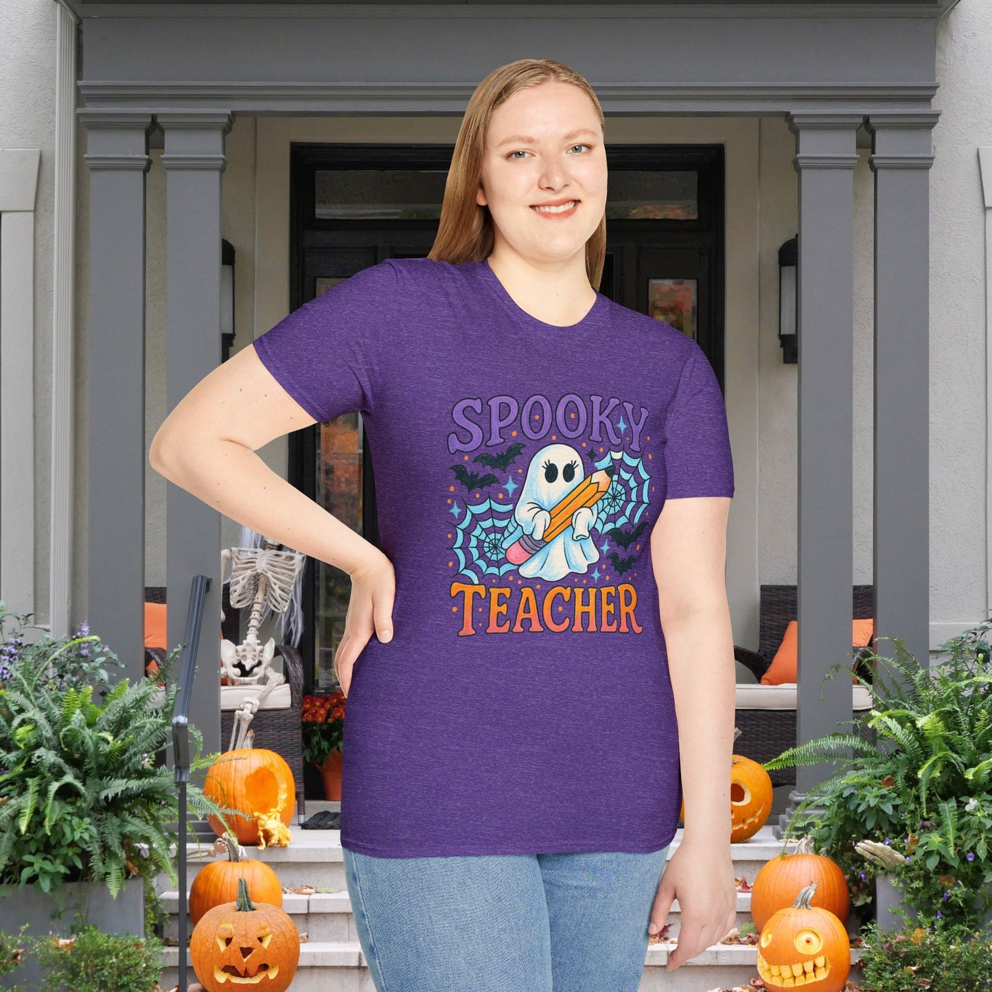 Spooky Teacher Adult T-shirt