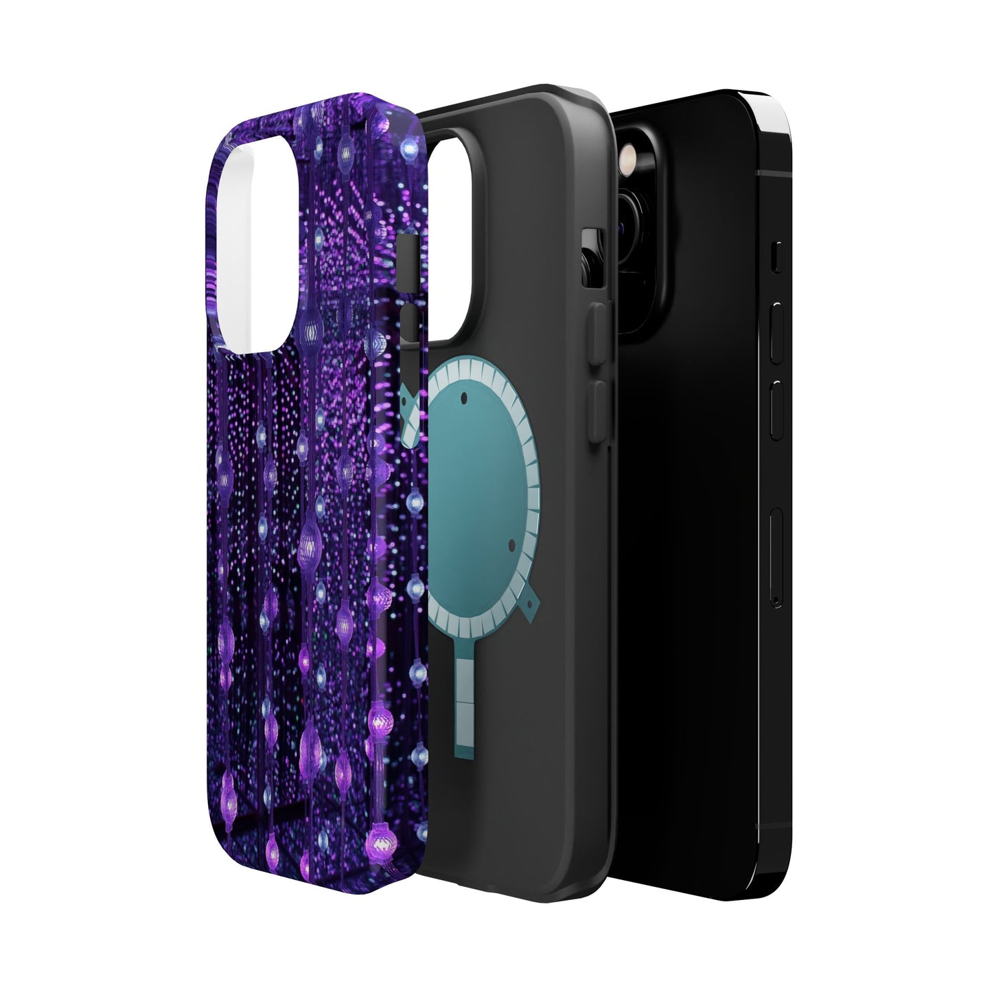 Purple Raindrops MagSafe® Compatible Tough Case for iPhone
