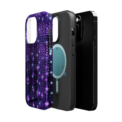 Purple Raindrops MagSafe® Compatible Tough Case for iPhone