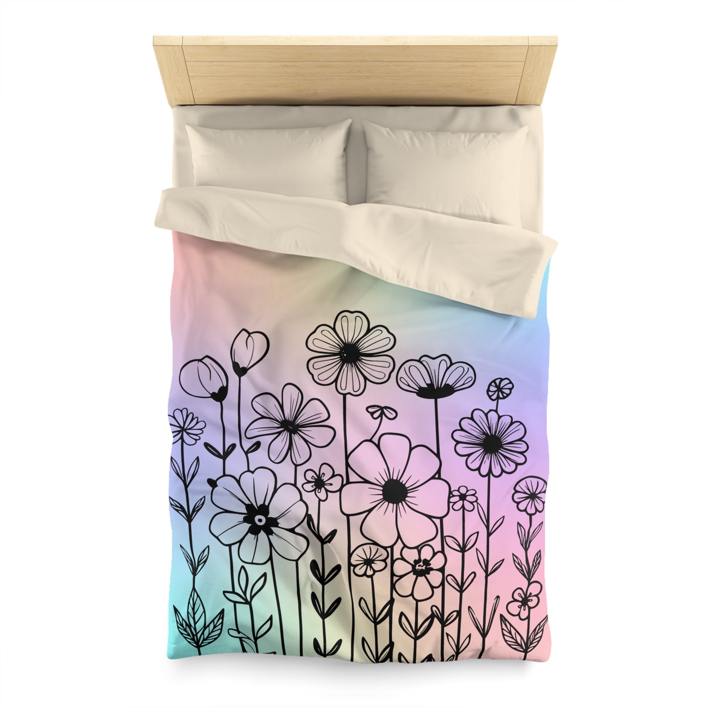 Spring Bloom Microfiber Duvet Cover