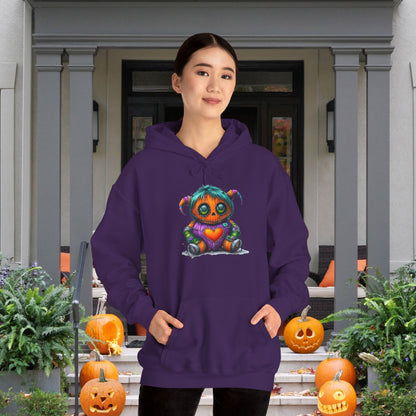 Patchwork Pumpkin Heart Heavy Blend™ Hooded Sweatshirt