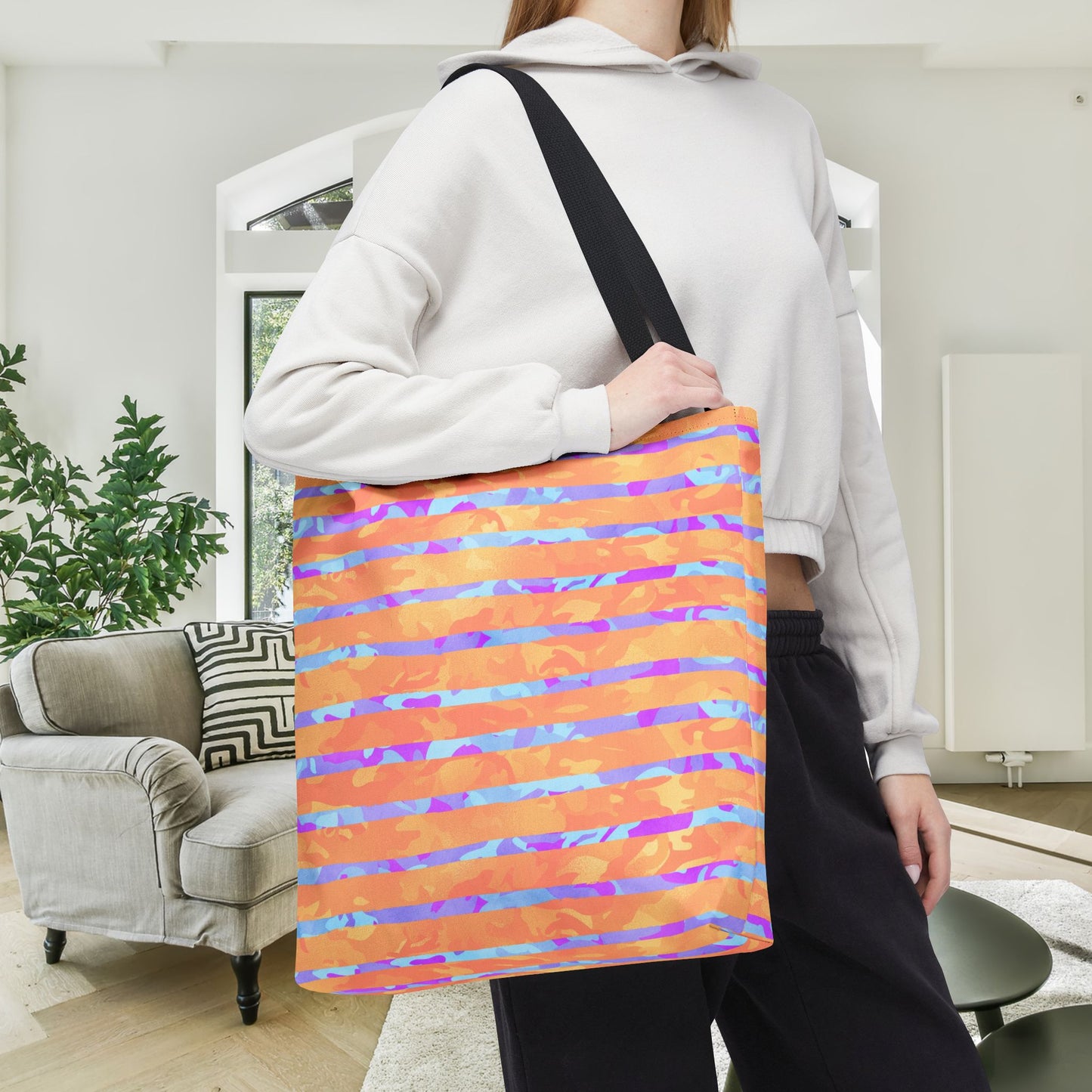 Split Spectrum Camo Canvas Tote Bag
