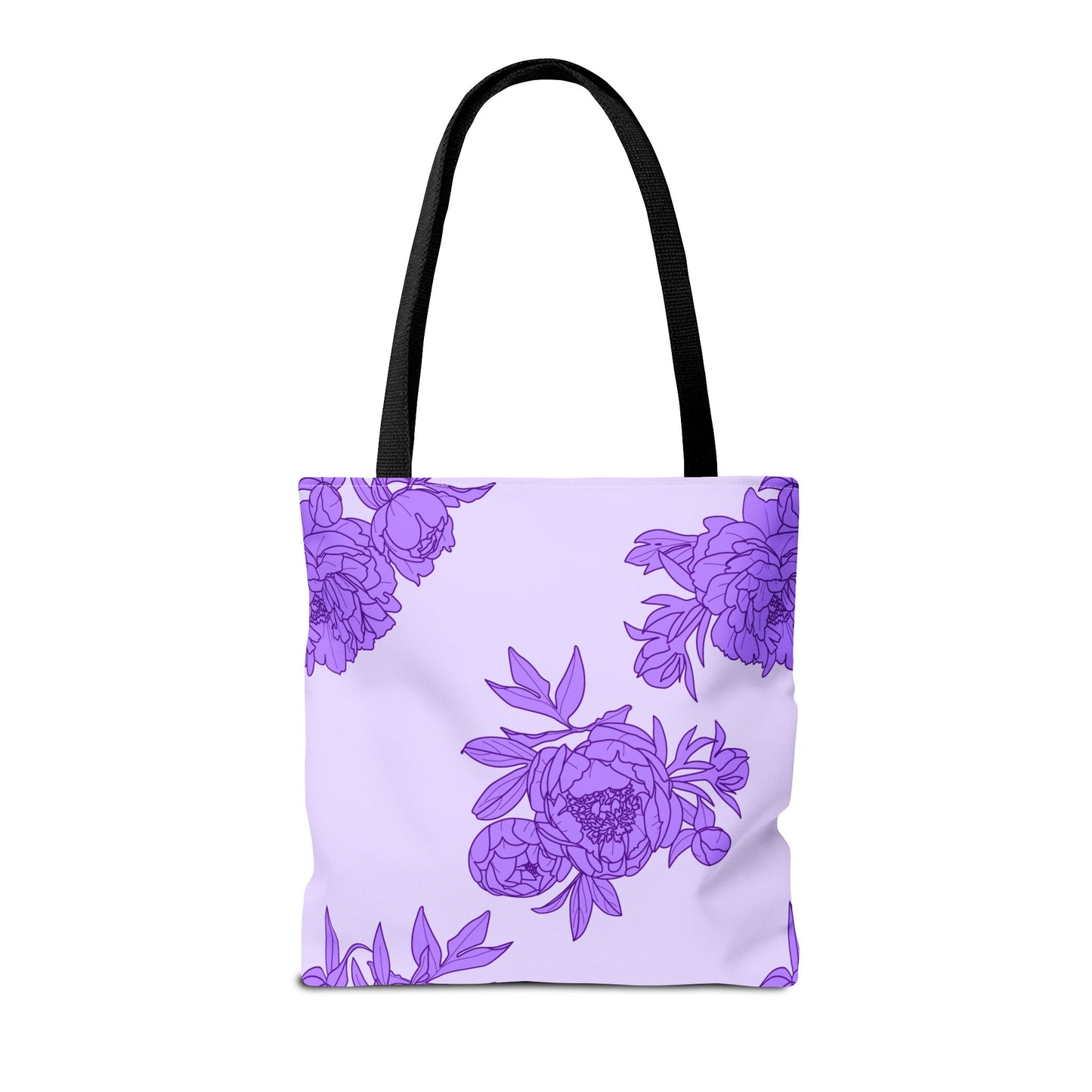Royal Orchid Peonies Canvas Tote Bag