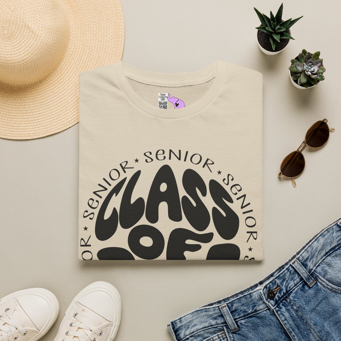 Round Senior Class of 2027 Adult T-shirt
