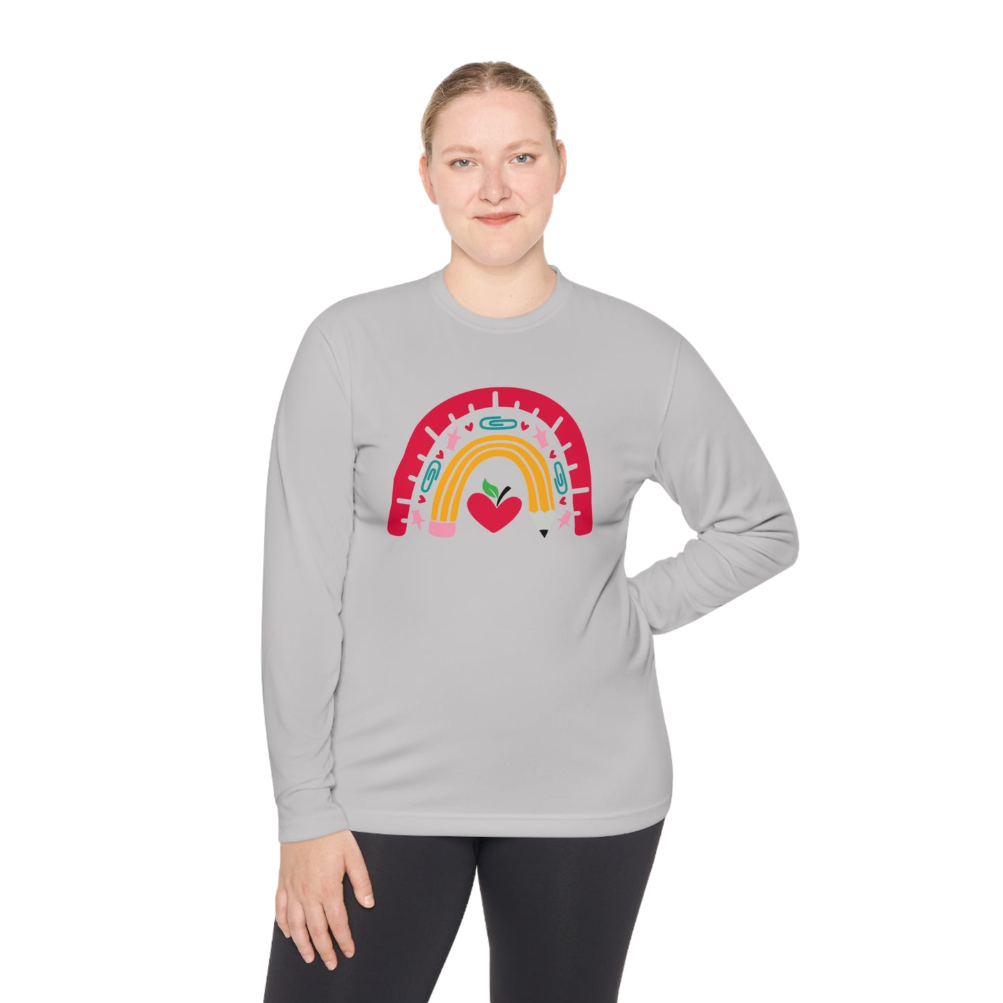 Rainbow Teacher Adult Long Sleeve Tee