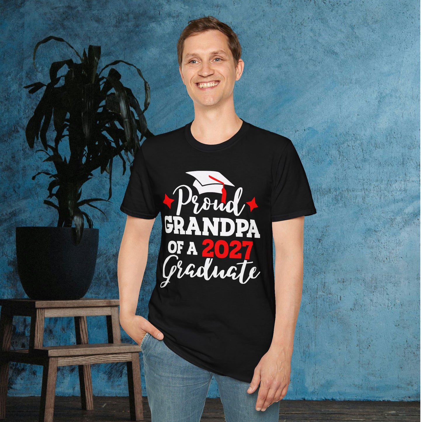 Proud Grandpa of a 2027 Graduate Adult T-shirt