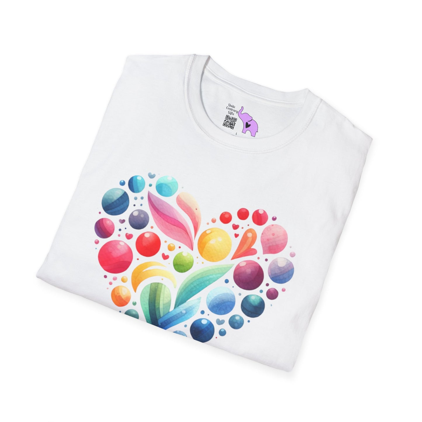 Color Pop Heart Adult T-shirt