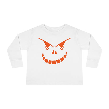 Spooky Jack-O-Lantern Toddler Long Sleeve Tee