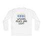 Hanukkah Wishing Peace & Light Adult Long Sleeve Tee