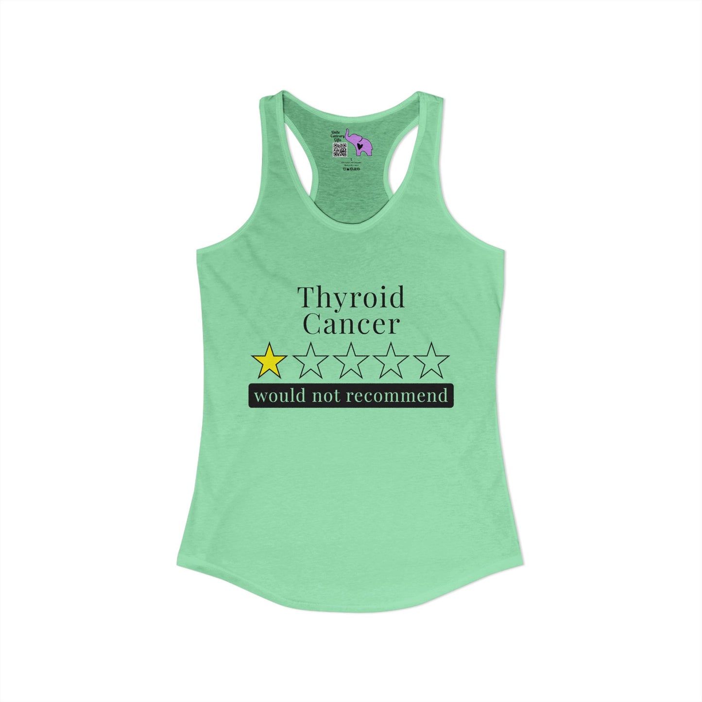 Thyroid Cancer 1 Star Would Not Recommend Women's Ideal Racerback Tank