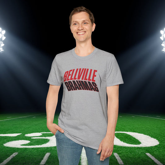 Bellville Brahmas (Angled) Adult T-shirt