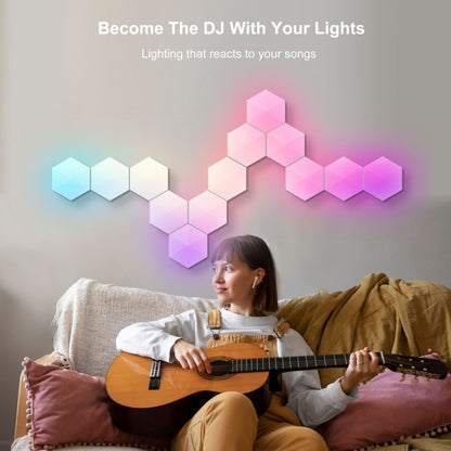 Hexagonal Colorful Smart Ambient Honeycomb Wall Lights