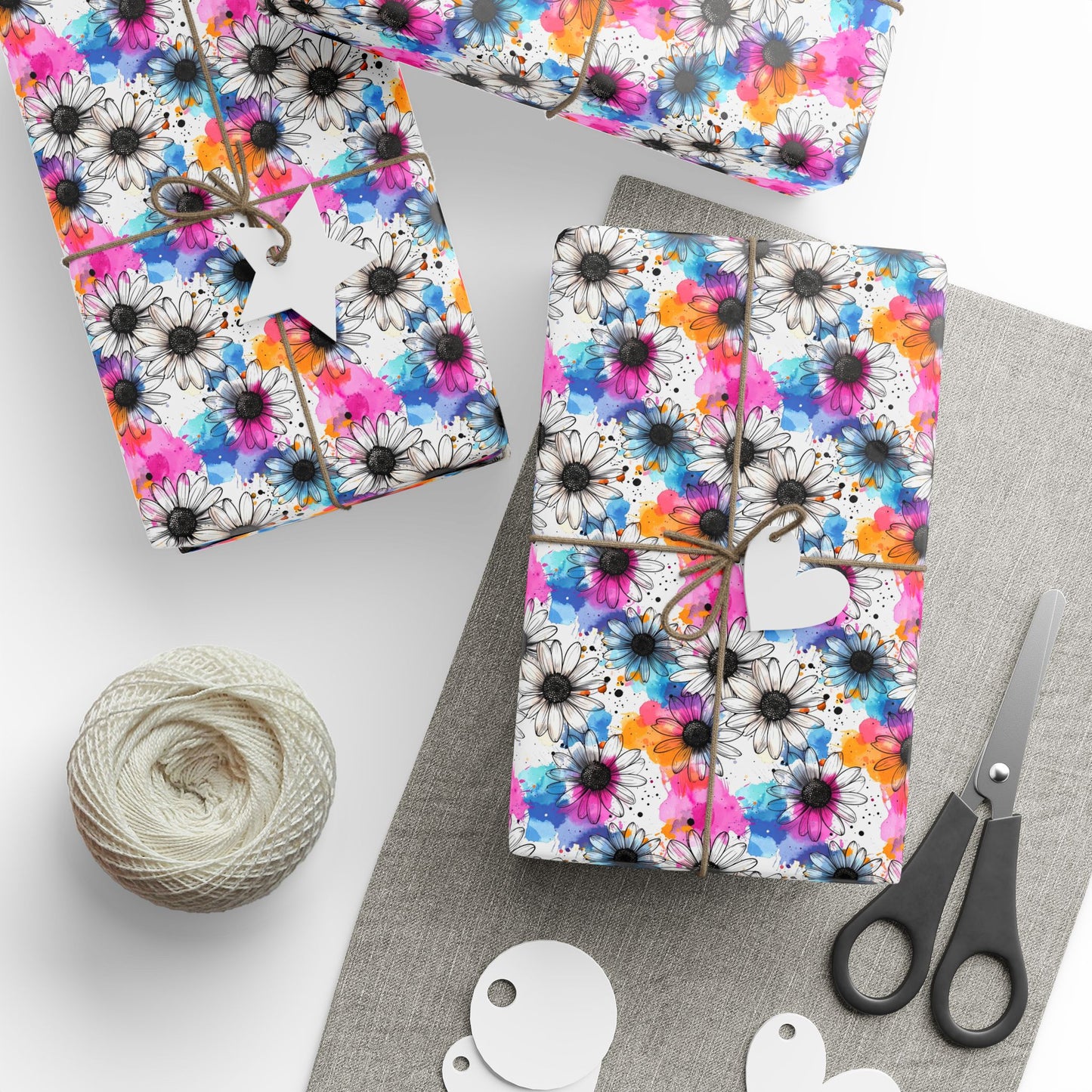 Watercolor Daisy Dream Wrapping Paper