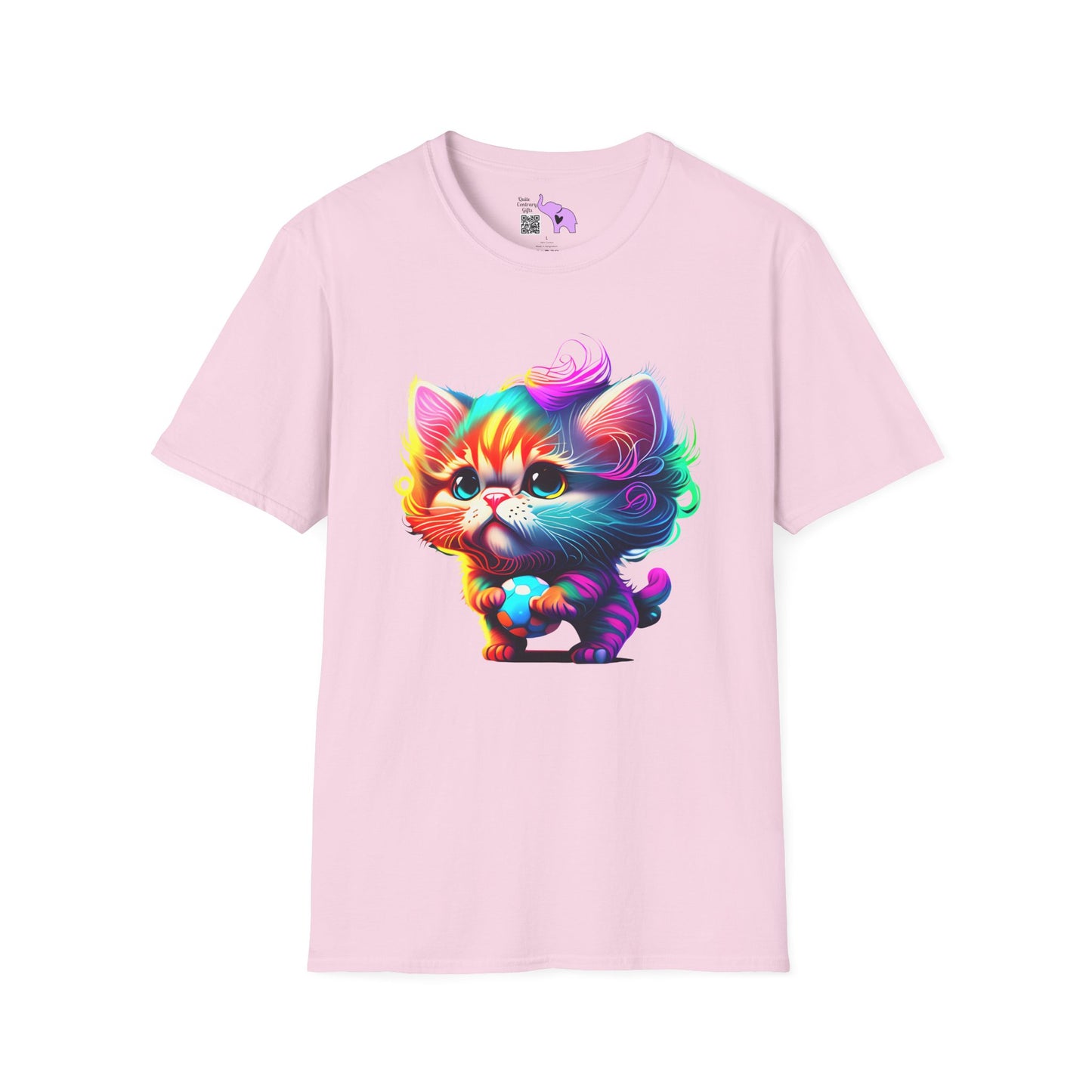Cute Colorful Kitten Adult T-shirt