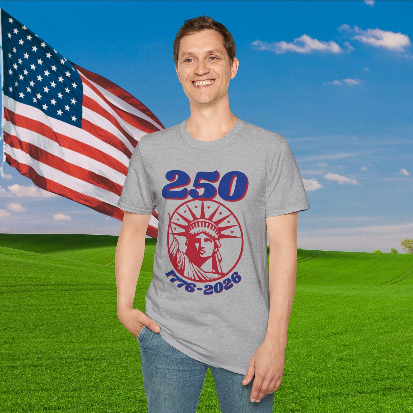 Statue of Liberty 250 1776-2026 Adult T-shirt