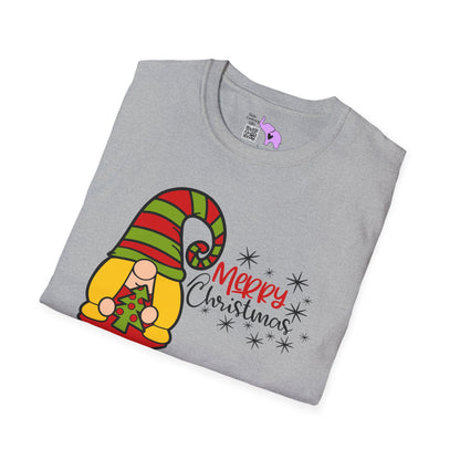Merry Christmas Girl Gnome Adult T-shirt