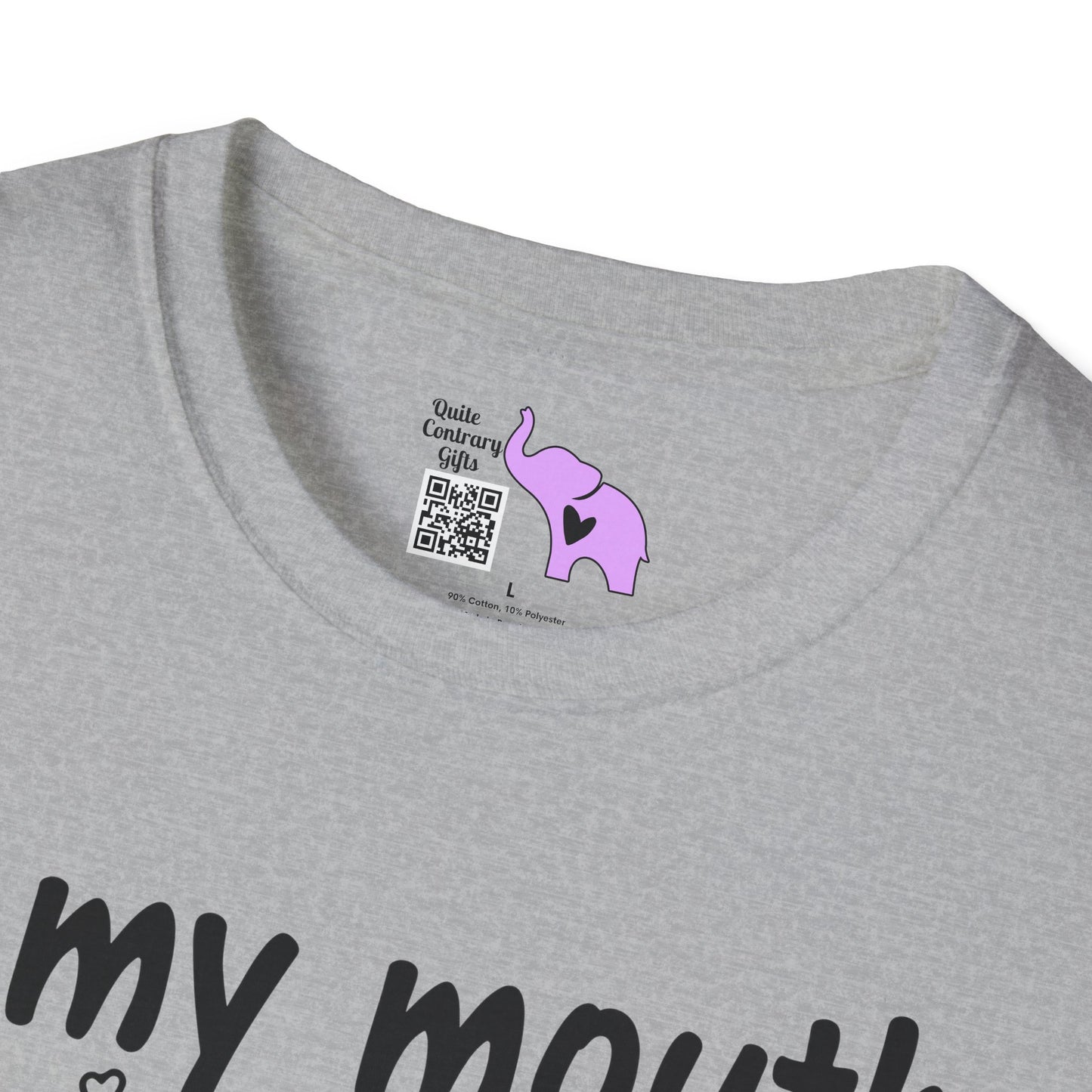 If My Mouth Doesn't Say It My Face Definitely Will 2 Adult T-shirt