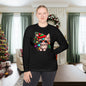 Colorful Christmas Tree Kitty Adult Long Sleeve Tee