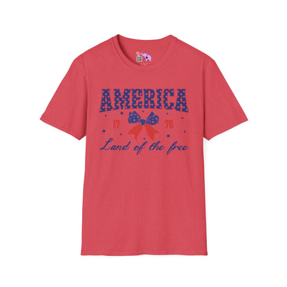 America Land of the Free 1776 Adult T-shirt