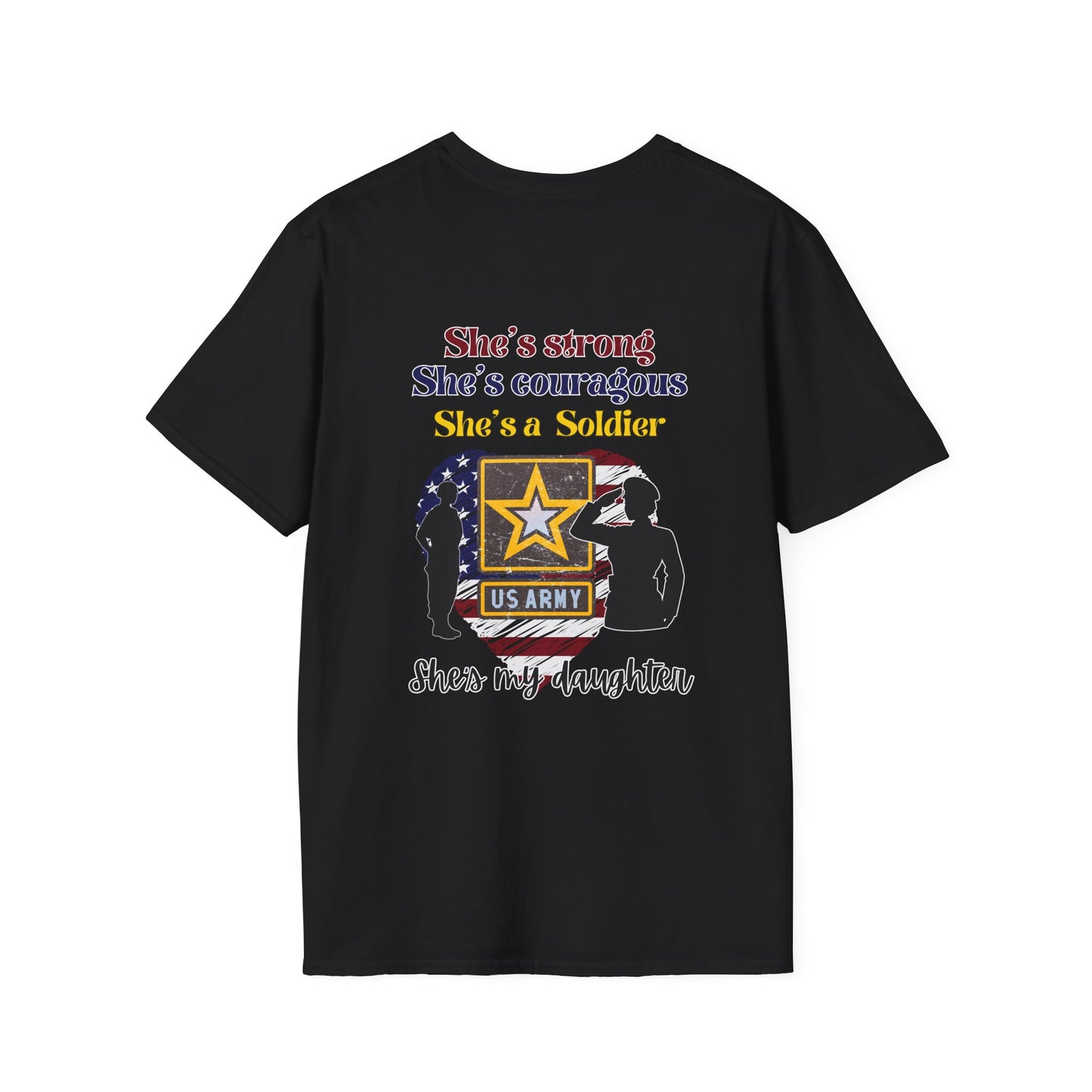 Proud Dad of US Soldier Army Daughter Adult T-shirt