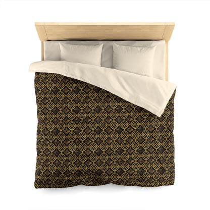 Golden Star Lattice Microfiber Duvet Cover