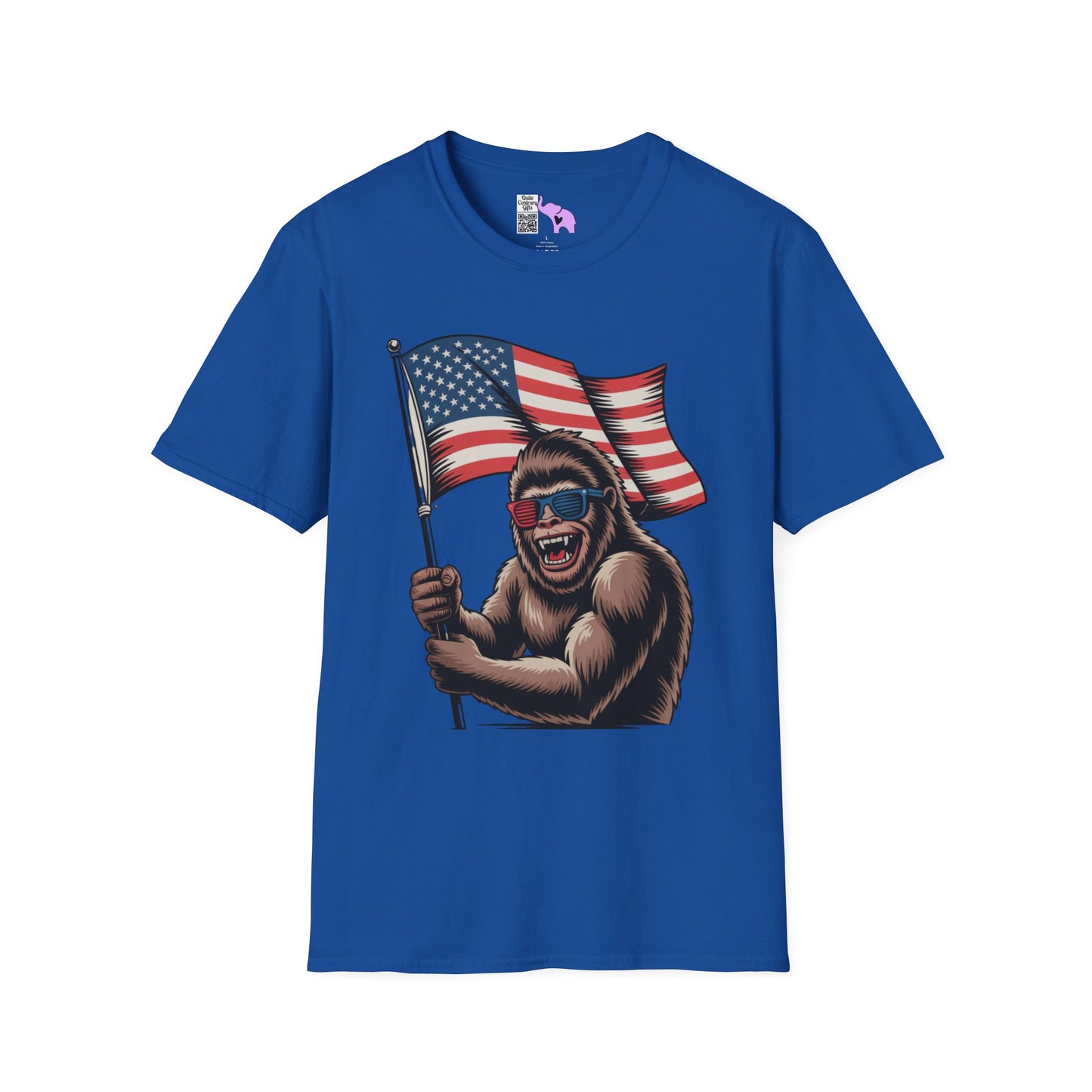 Patriotic Bigfoot Adult T-shirt