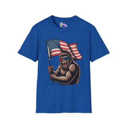 Patriotic Bigfoot Adult T-shirt
