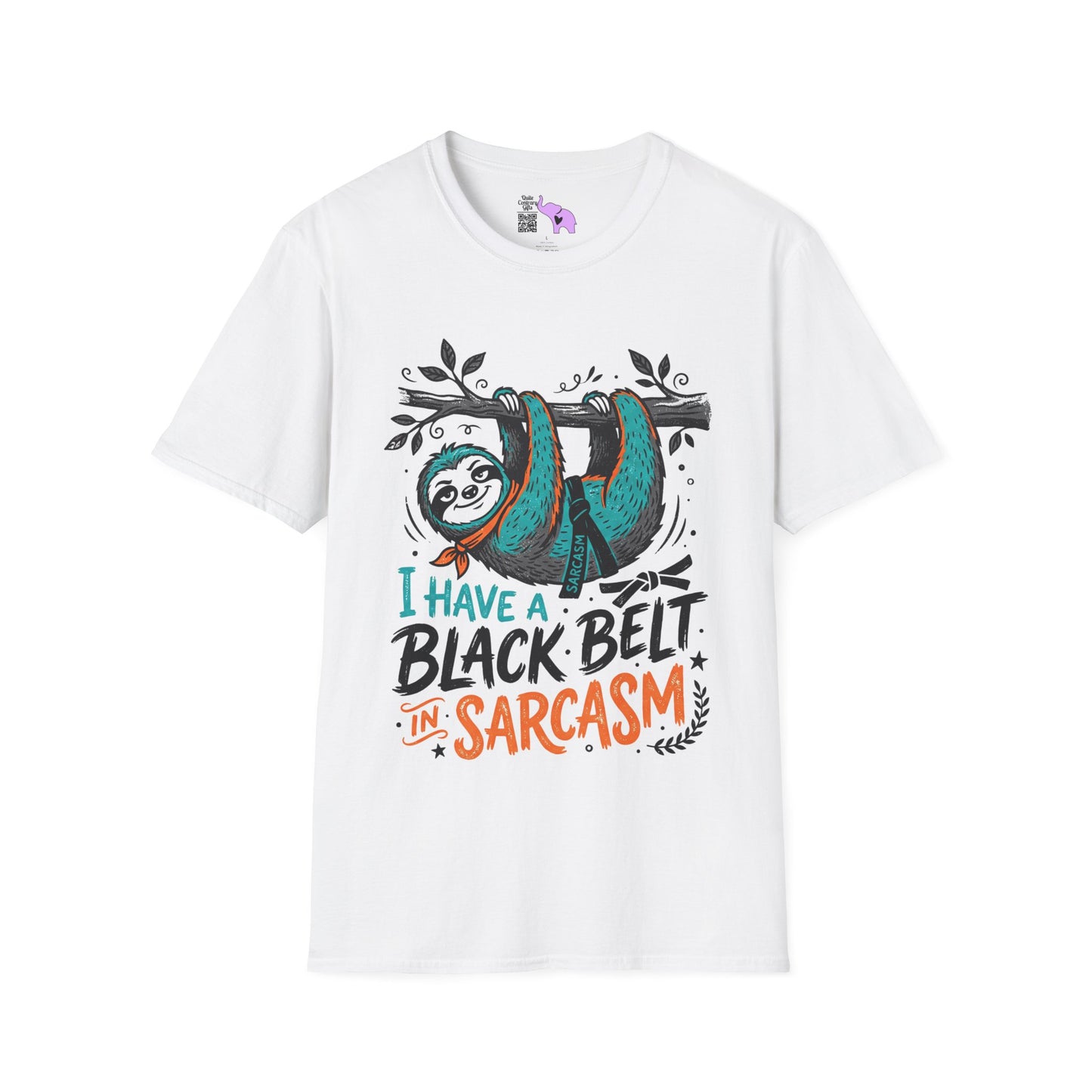 ""I Have A Black Belt in Sarcasm (Sloth) Adult T-shirt