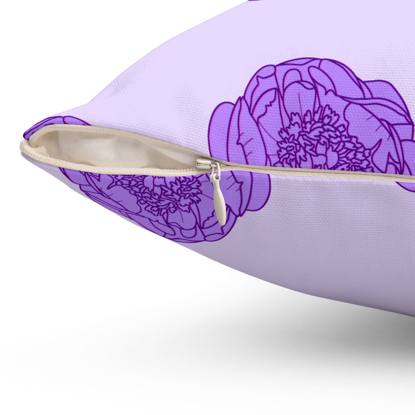 Lilac Mist Peonies Throw Pillow