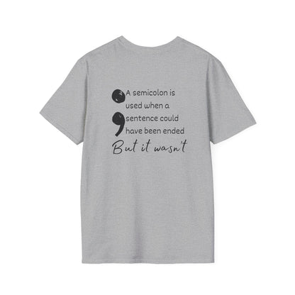 Strength in the Storm SemiColon Adult T-shirt