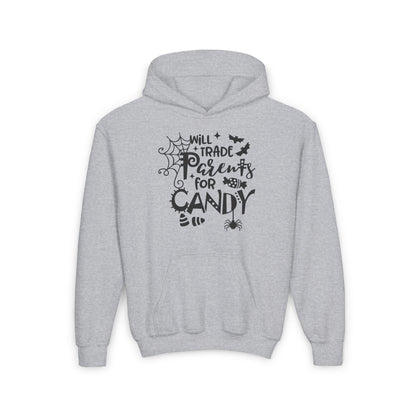 Will Trade Parents For Candy Youth Heavy Blend Hoodie