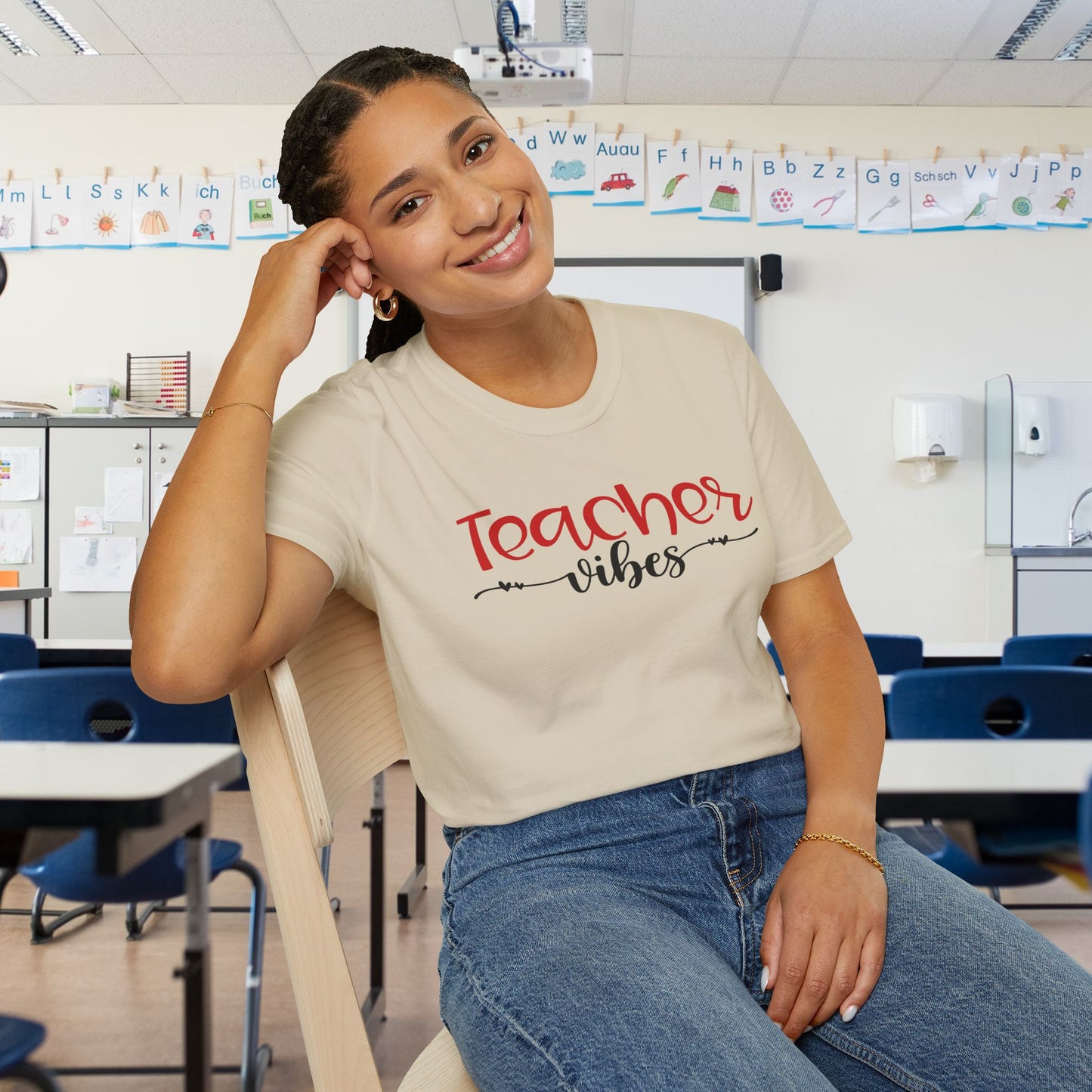 Teacher Vibes Adult T-shirt