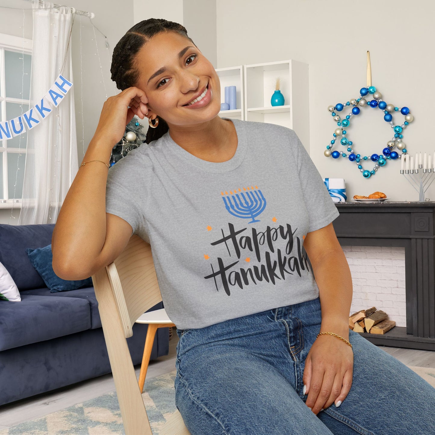 Happy Hanukkah 6 Adult T-shirt