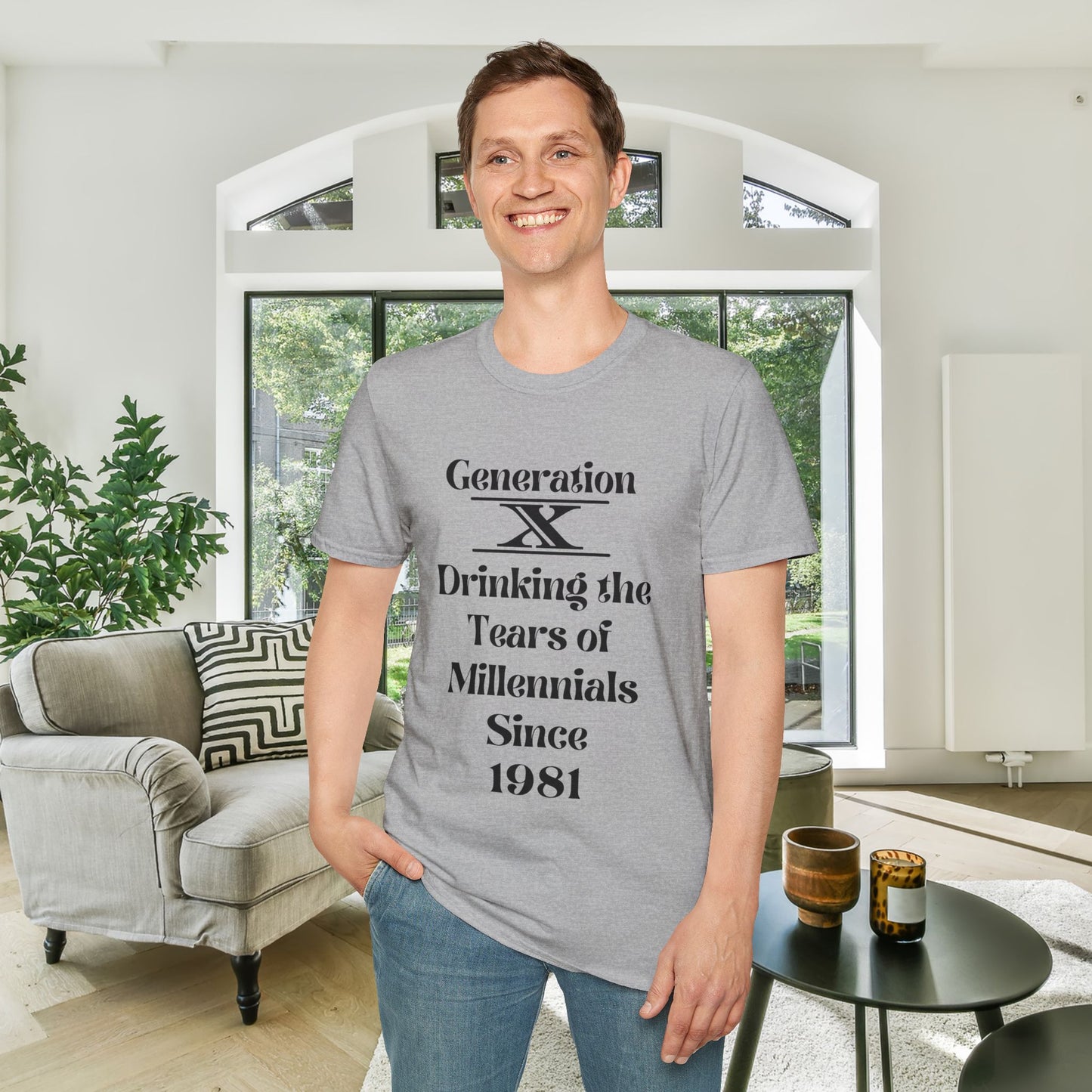 GenX Drinking Millennial Tears Adult T-shirt