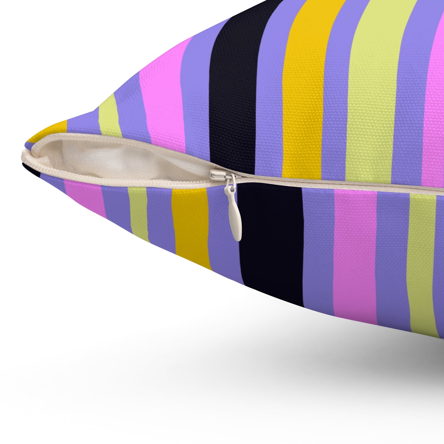 Midnight Pop Stripes Throw Pillow