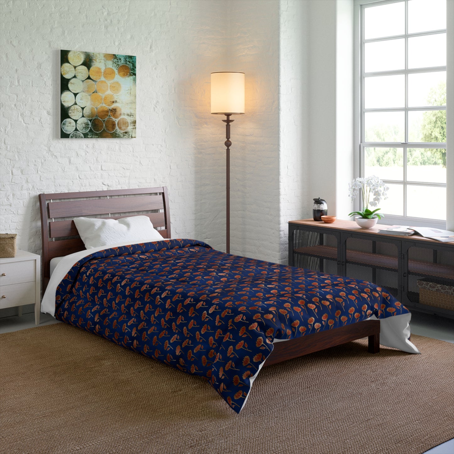 Crimson Luxe Petals Basic Bedding Set