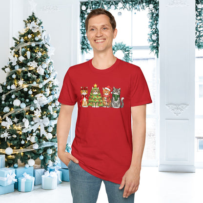 Purrfectly Festive Adult T-shirt
