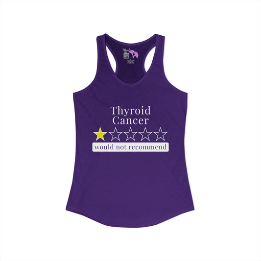 Thyroid Cancer 1 Star Would Not Recommend Women's Ideal Racerback Tank