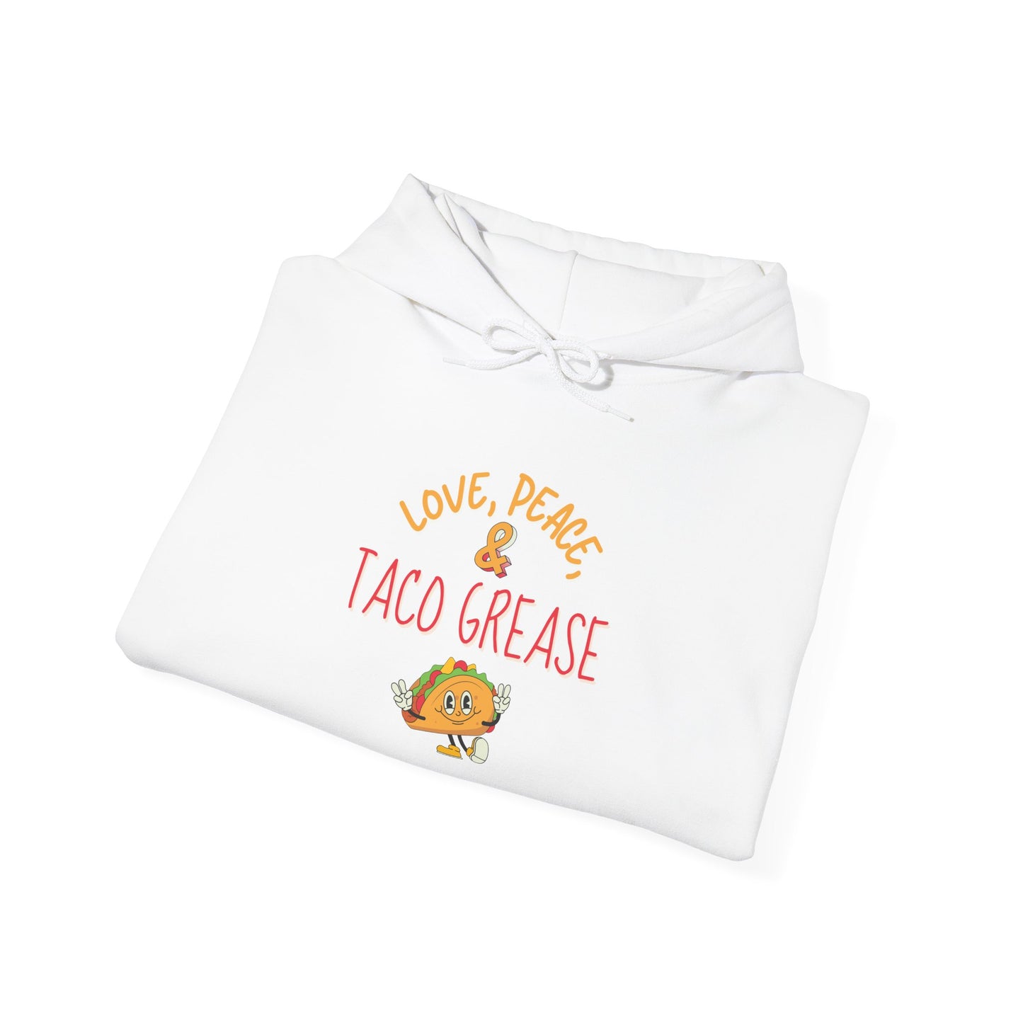 Love, Peace, & Taco Grease Heavy Blend™ Hooded Sweatshirt